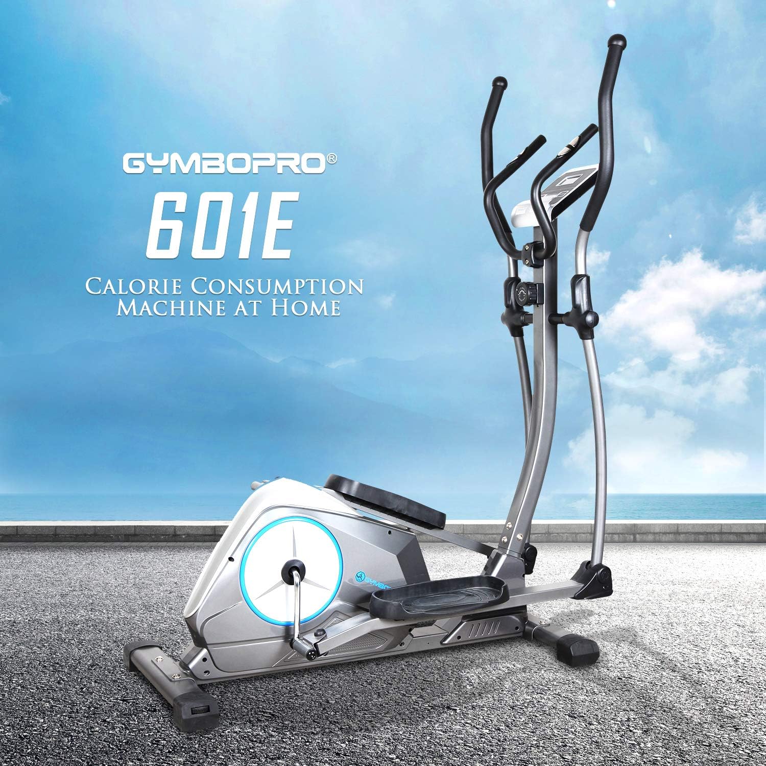 GYMBOPRO 2 in 1 Elliptical Cross Trainer Exercise Bike-Fitness Cardio Weightloss Workout Machine Model 601E