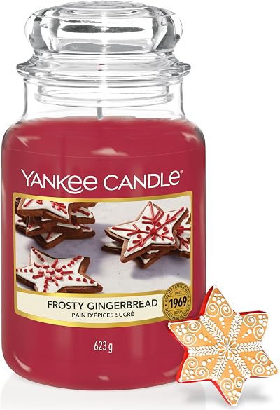 Yankee Candle Frosty Gingerbread Large Jar 150 Hours Burn Time