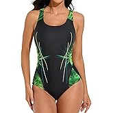 beautyin Women One Piece Athletic Lap Swimming Competition Racing Swimsuit
