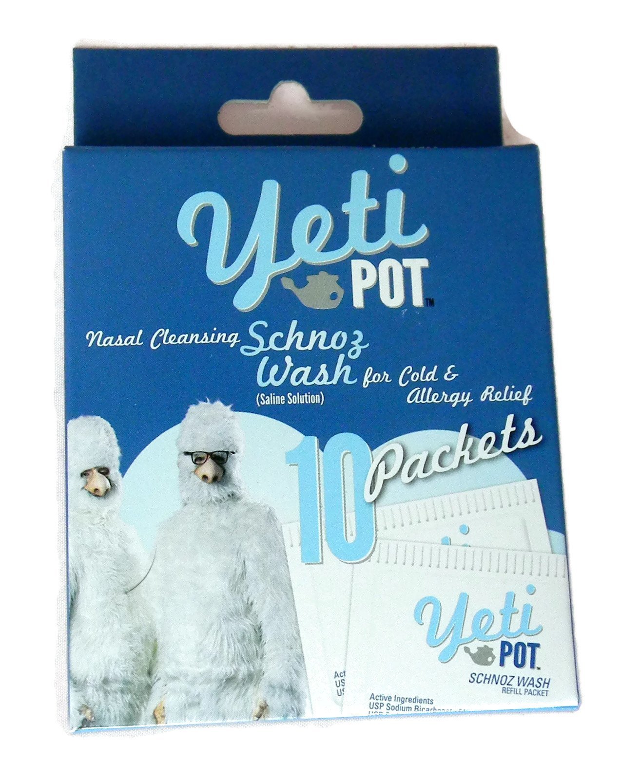 YetiPot Netipot With 10 Nasal Cleansing Wash Packets For Cold And