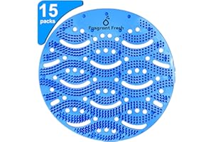 Fragrant Fresh Urinal Screen Deodorizer, Fresh Scented Urinal Screen With Easy Fit & Multiple use (Blue Ocean, 15 Pack)