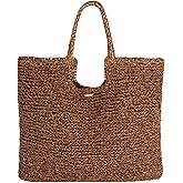 Roxy Women's Beach Tote Bag | Travel | Vacation | Straw | Lightweight | Breathable