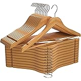 Utopia Home 20 Pack Premium Wooden Hangers - Durable & Slim Coat Hangers - Suit Hangers with 360-Degree Rotatable Hook - Wood