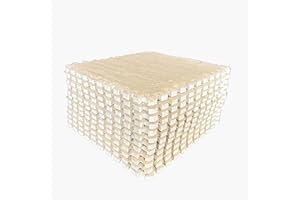 easycustomerlee 12pcs Tiled Puzzle Play Mats Interlocking Shaggy Soft EVA Foam Mats Protective Floor for Children Kids Room Home Parlor Bedroom(Khaki)