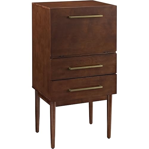 Crosley Furniture Everett Spirit Cabinet - Vintage Mahogany