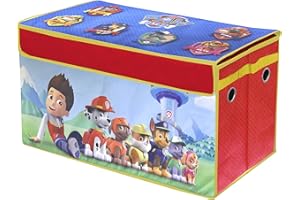 Idea Nuova Nickelodeon Paw Patrol Collapsible Children’s Toy Storage Trunk, Durable with Lid