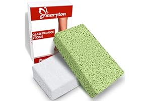 Maryton Glass Pumice Stone for Feet, Pedicure Tools for Feet, Fast Acting Dead Skin Callus Remover for Feet, Cracked Heels. Professional Foot Care Exfoliator Stocking Stuffers for Men, 2 Count