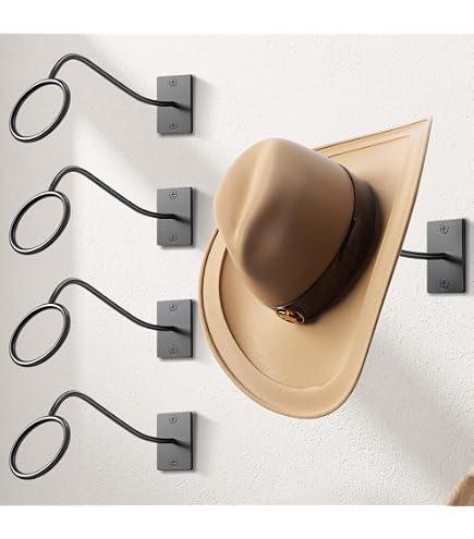 Rangement Chapeaux Cowboy Entrée Chambre Support Mural En Bois Pour Chapeaux De Cowboy | Décoration Occidentale Rustique | Pour Entrée, Chambre, Placard | 3 Pièces Support Mural Chapeaux Cowboy
