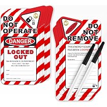 Lockout Tagout Tags - 25 Danger Do Not Operate Tags with 25 Zip ...