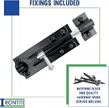 IRONTITE 2 Pack Tower Bolt Black 100mm Gate Bolt for Wooden Gates view 2