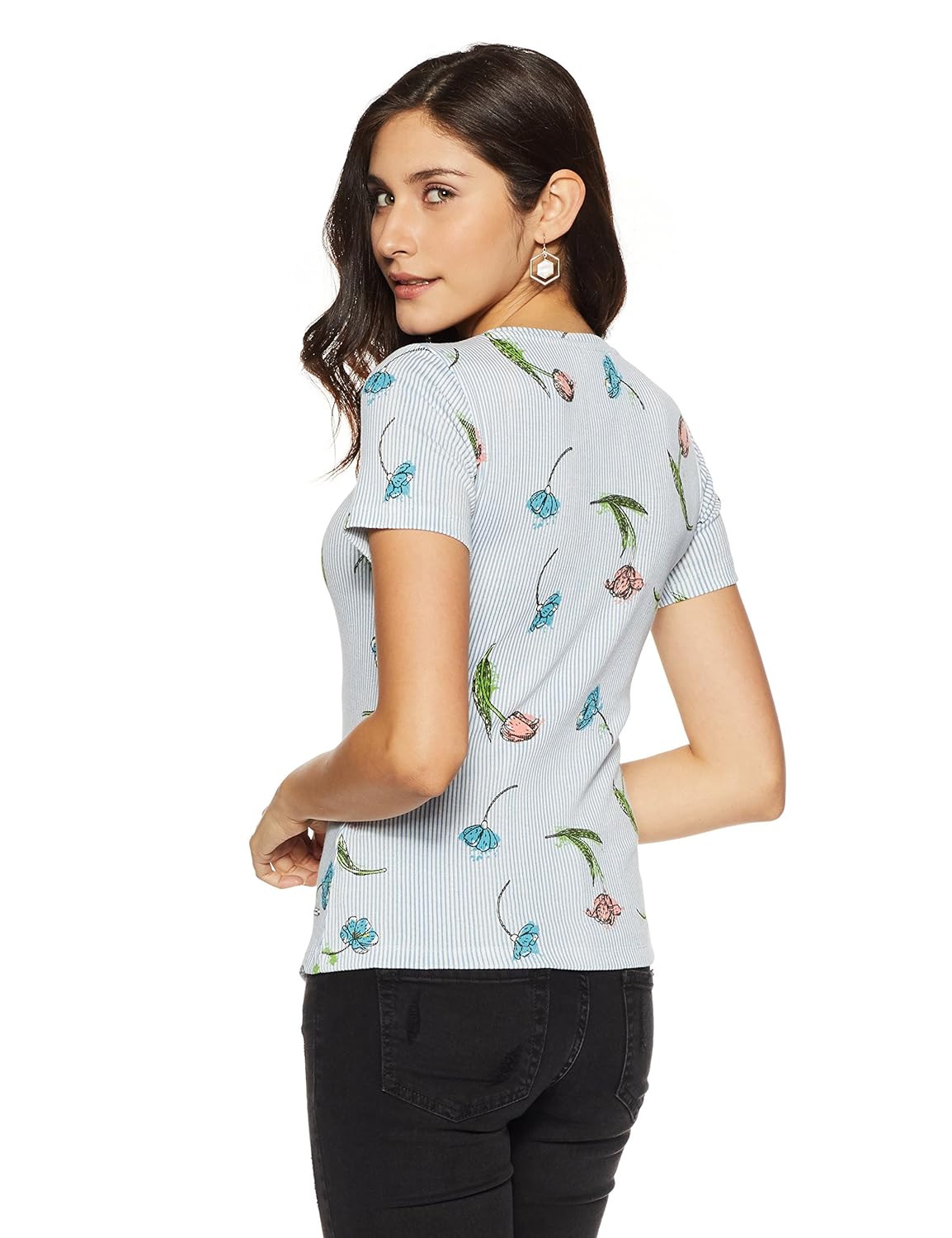 vero moda women's floral loose fit t-shirt