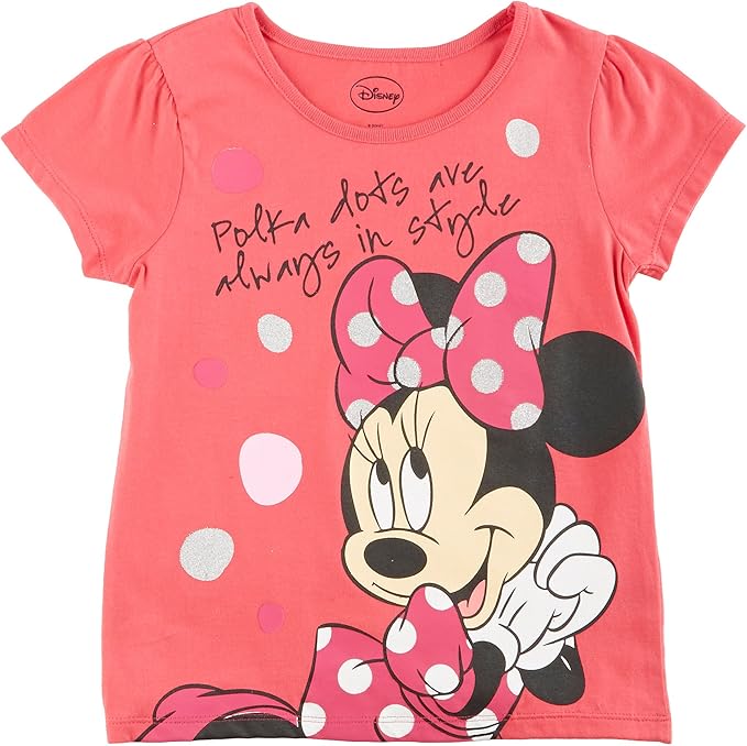 Disney Minnie Mouse Little Girls' Short Sleeve Shirt Clothing