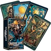 sishui Gilded Age Tarot Deck with Guidebook, 78 Rider Waite Inspired Tarot Cards Featuring Paper Cut Art Illustrations, Beginner Friendly Deck for Intuitive Readings, Journaling and Spiritual Growth