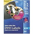 Avery DVD Labels Matte White for Ink Jet Printers (8962),12 x 9.25 x 0.19 inches