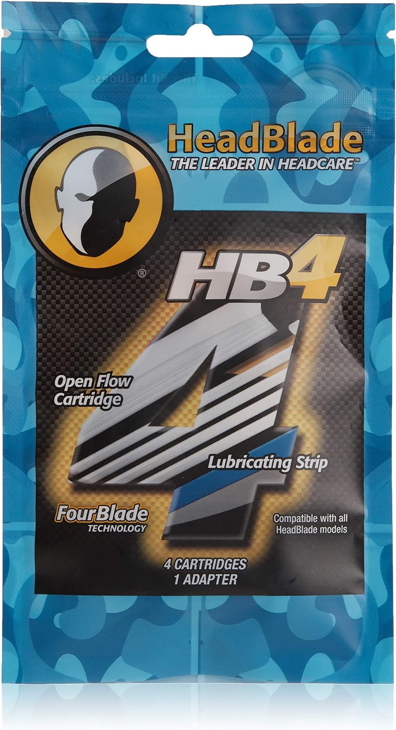 Headblade ATX Razor Replacement Blades, Metallic, 4 Count (Pack of 1)