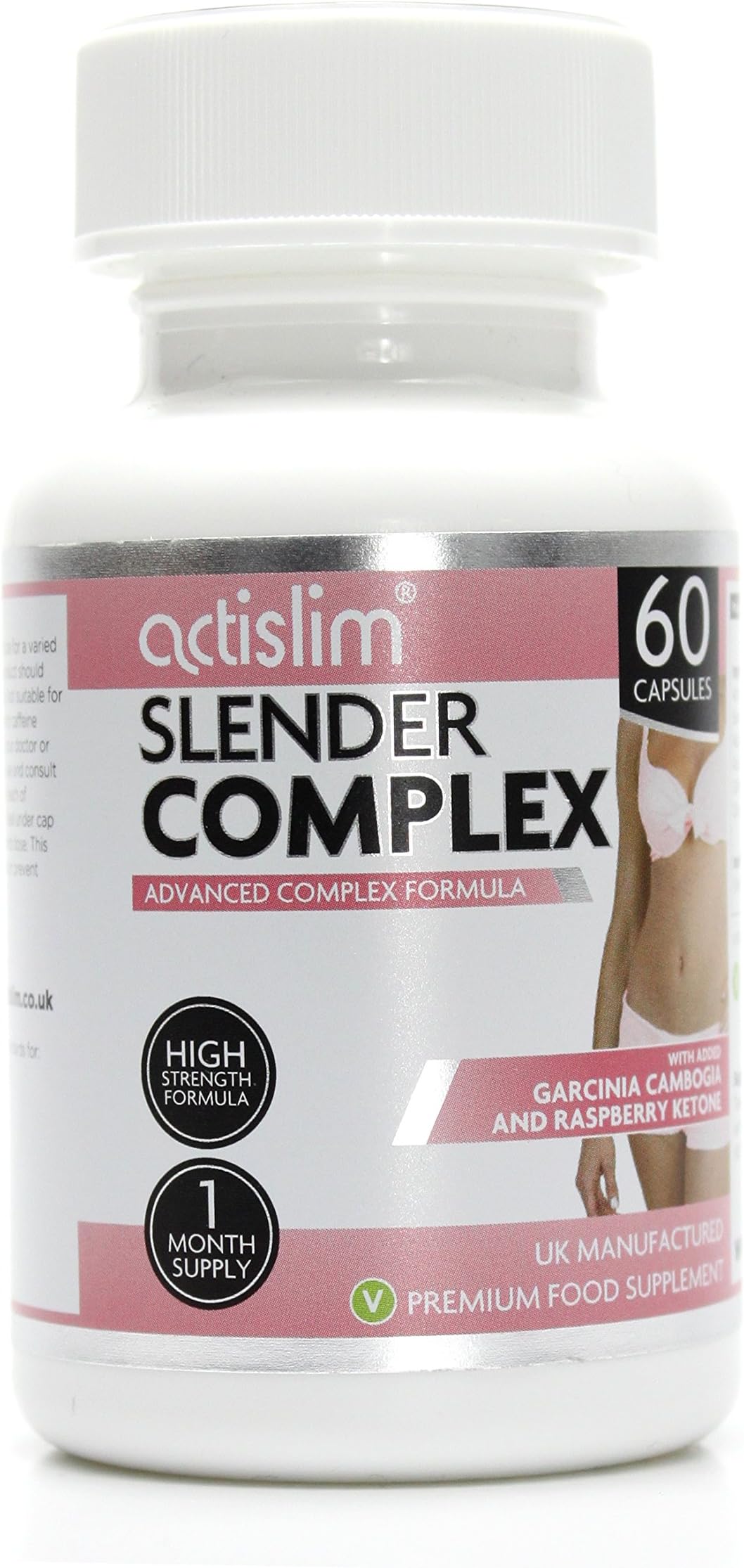 New Actislim Slender Complex, High Strength Formula, The Perfect Weight Loss Supplement Women, 60 Capsules - 1 Month Supply, 100% Suitable For Vegetarians, Free 7 Day Plan With Every Order