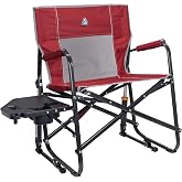 GCI Outdoor Freestyle Rocker XL Camping Chair with Side Table - Red