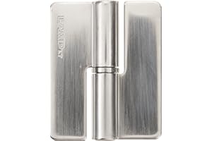 LAMP Sugatsune HNH-50CL Weld On Lift Off Hinge, Stainless Steel 304, Mirror Finish, Left Handedness, 2.5mm Leaf Thickness, 40mm Open Width, 10.5mm Pin Diameter