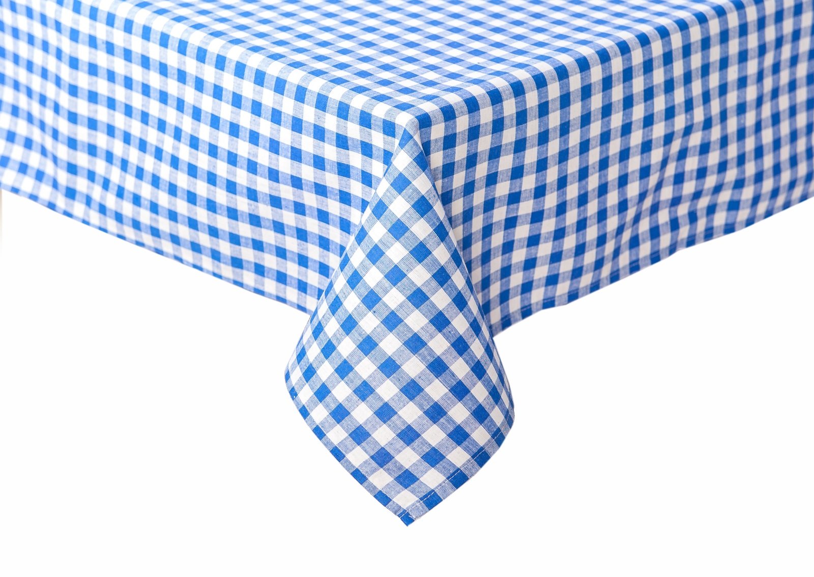 texpot TextilDepot24 Country House Tablecloths in Checked – 100% Cotton (110 x 260 cm, Square, Blue/White Checked) — image 1