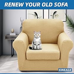 XINEAGE 2024 Newest 2 Pieces Chair Covers with Arms