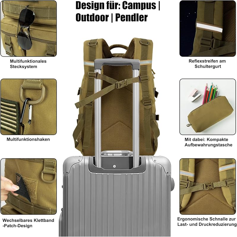 Schulrucksack Teenager Jungen Groß Laptop Rucksack Herren Tagesrucksack