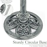 CHRISTOW Plastic Resin Bird Bath Lily Leaf Pedestal Grey 60cm 43cm view 4