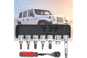 Hoolcar Hard Top and Door Removal Torx Tool Set Socket Wrench Multi-Tool Case Kit for 1997-2021 Jeep Wrangler TJ JK JKU JL JLU Sport Sahara Rubicon X