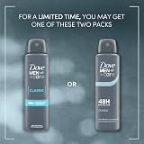 Dove Men+Care Classic Antiperspirant Deodorant Spray 48hr Protection Pack of 6 view 5