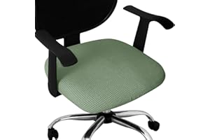 BIETYONE Office Chair Cover Thickened Jacquard Stretchable Computer Office Chair Covers,Retractable Office Gaming Chair Cover Protective,Dustproof Pet Scratch Resistant Office Desk Chair Cover,Cyan