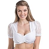 Wiesnherz Authentic German Dirndl Blouse White - Traditional Bavarian Oktoberfest Blouse Wiesnherz