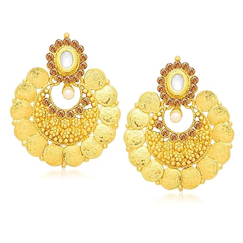 Chand Bali Earrings for Women (Golden) (E71508GLDPAP1000)