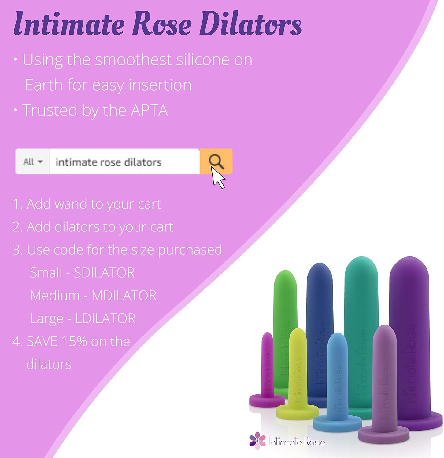 Intimate Rose Pelvic Wand Trigger Point & Tender Point Release for Pelvic Floor Muscles - Men & Women - Pelvic Physical Therapy Use: Health & Personal Care