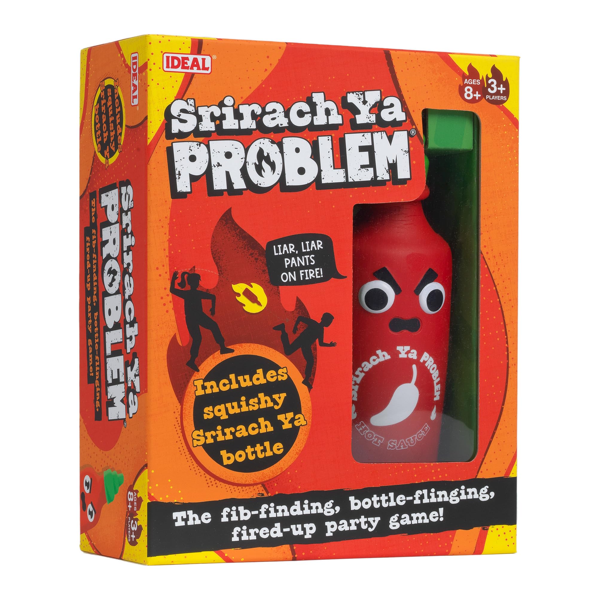 IDEAL Srirach Ya Problem: The Ultimate Fibbing and Throwing Party Game with 3 spice levels to choose from! For adults, teens, families and kids age 8+, best new board game, for 3+ players