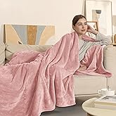COZYTY Electric Blanket Full Size, Super Soft Cozy Upgraded Flannel Heating Blanket with 6 Heating Levels & 1-10 Hours Auto Off, Fast Heating & Overheat Protection, 72" x 84", Candy Pink
