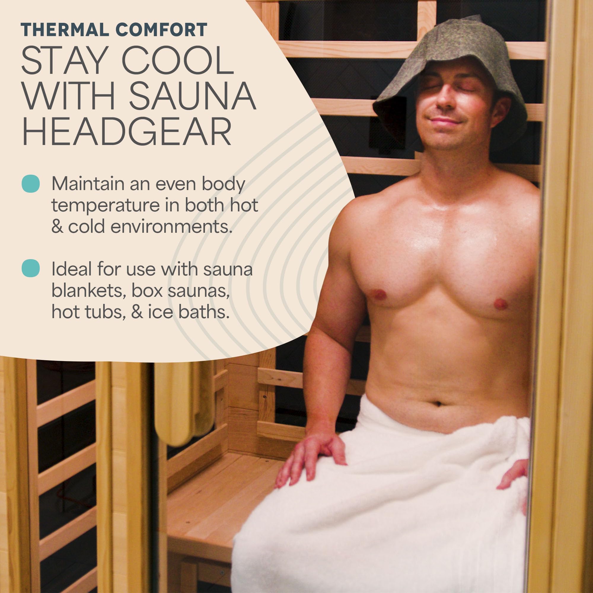 LifePro Wool Sauna Hat - Traditional Russian Banya Hat for Men and Women, Indoor and Infrared Sauna Accessories, Protects from Overheating & Hair Damage, Felt Wool Cap