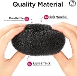 Teenitor Black Hair Bun Donut Set 4 Sizes with 20 Pins Ballet Bun Maker view 3