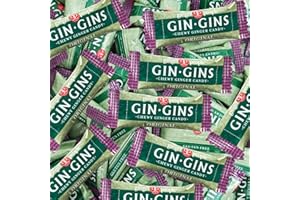 LJJ Gin Gins Original Ginger Chews, 2LB bag of Delicious Gin Gins Chewy Ginger Candy, Premium Chewy Ginger Candy for Nausea Relief and Comfort, Perfect Ginger Candy for Nausea Pregnancy and Travel