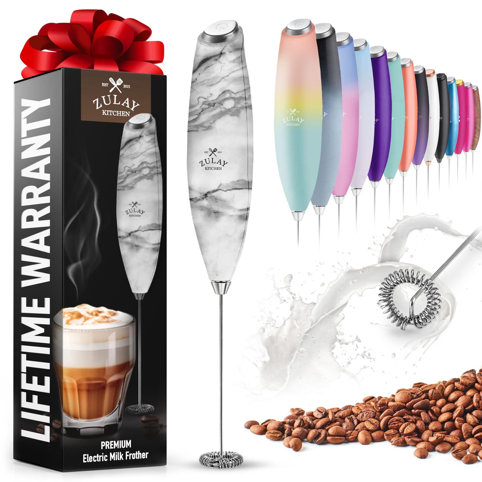 Zulay Powerful Milk Frother With Upgraded Titanium