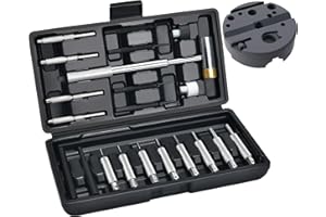 W WIREGEAR Punch Set, Roll Pin Punch Set, Punch Tool, Pin Punches with Replaceable Face Hammer, Made of Hollow, Steel, and Plastic Punch, Ideal for Repairing Pistols with Bench Block