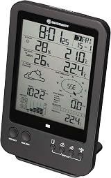 BRESSER Weather Station 5-in-1 with Outdoor Sensor German DCF Clock Black view 3