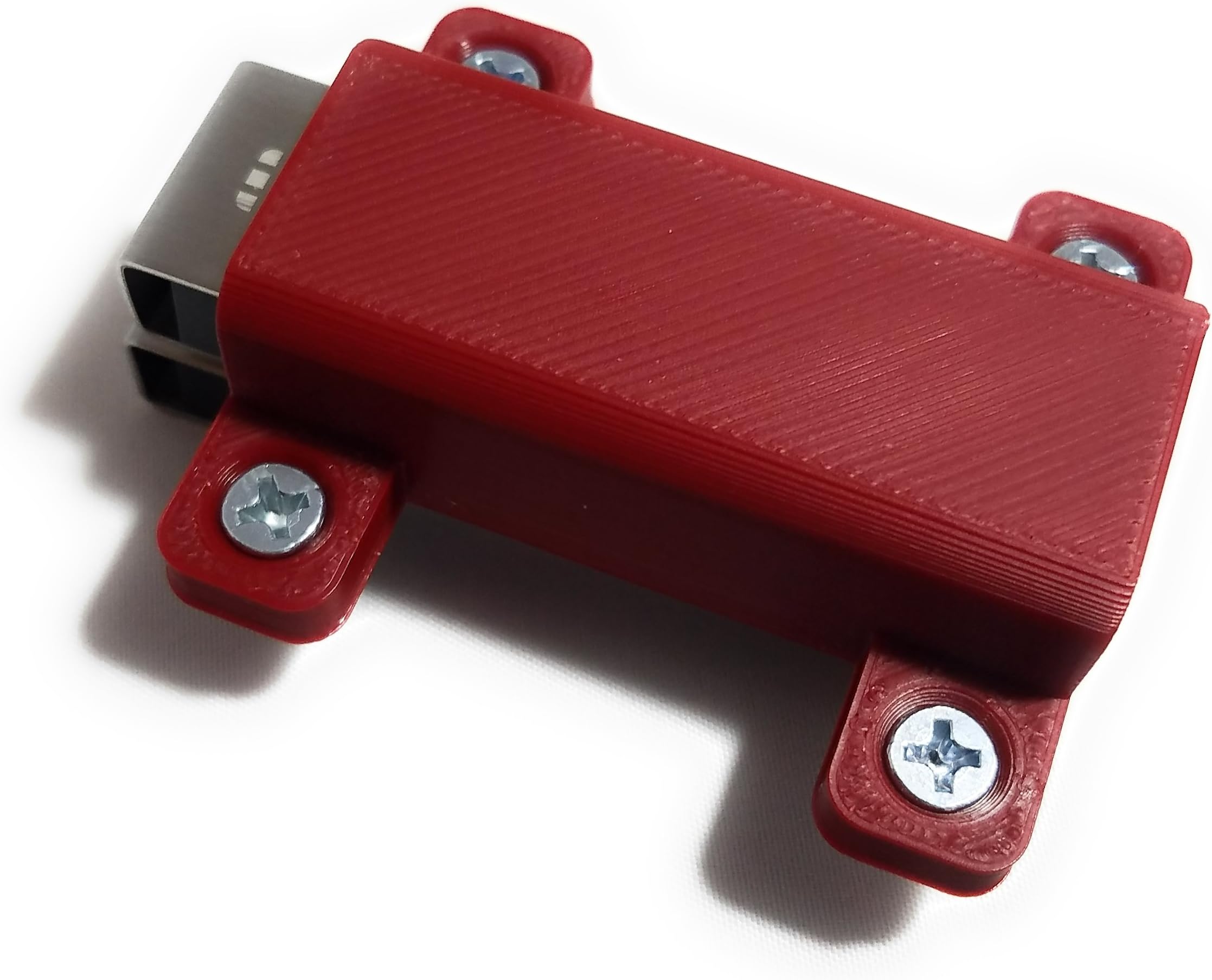 Ledger Nano S Hidden Mount - ProtectingCoin - Blank (Red), Cryptocurrency, Litecoin, Ripple, Bitcoin (Does not Include Ledger)