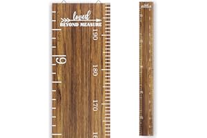 Eersida Growth Chart for Wall Kids Height Growth Chart Wooden Ruler Nursery Wall Decor Boys Girls Height Measurement Loved Beyond Measure for Room Hanging Decor(Novel Style)