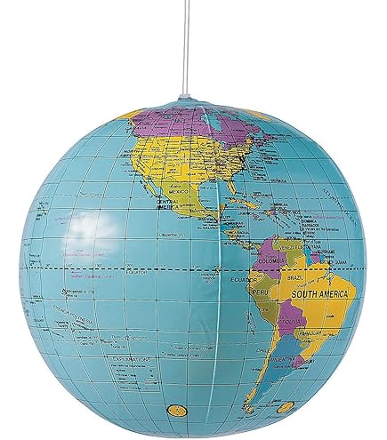 Rhode Island Novelty 16 Inch Inflatable World Globes - Pack Of 24 For Classroom