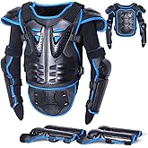 StarknightMT Upgraded Kids Motorcycle Armor Suit Teen Dirt Bike Gear Riding Protective Set for Cycling, Skateboarding, Skiing, Skating, Off-Road (Blue)