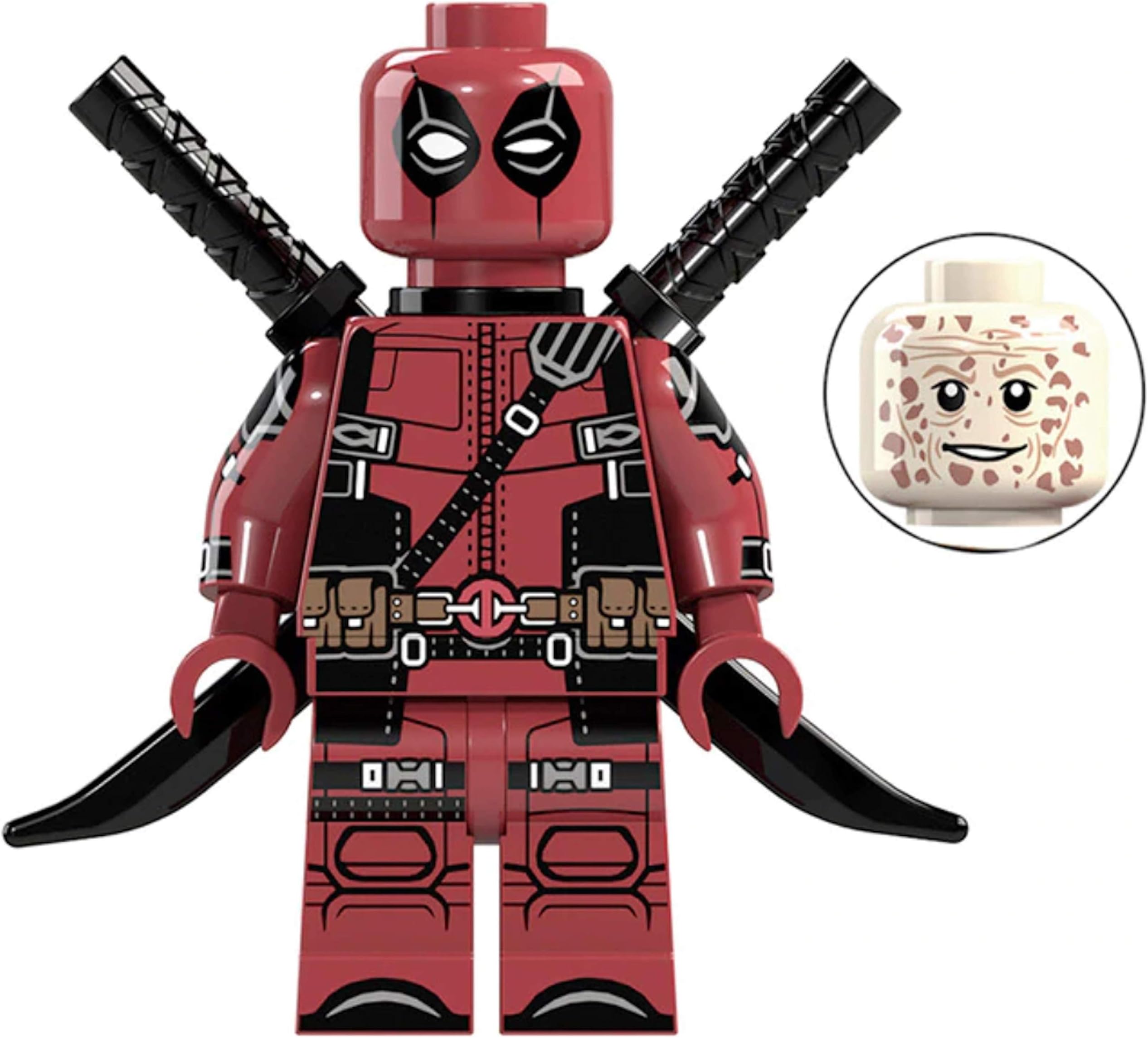 Deadpool X-Men Series Marvel Superhero Mini Action Figure Comic Book Character Movie Red & Black