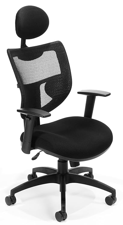 Ofm Parker Ridge Series Executive Chair Mesh Back Office Chair With Headrest Black 580