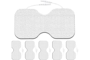GROZAV Tens Unit Electrode Pads 4x8" for Back Pain Relief Extra Large Butterfly Shaped EMS TENS Pads Compatible with TENS 7000, AUVON TENS, 2mm Pin Connector- 6 Pcs