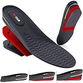 6FT CLUB Height Increase Insoles for Men, 3-Layer Shoe Lifts, Size 8-11.5 | Adds up to 2.4" of discreet height with 3 removable layers and air-cushioned support; best for mid-top and high-top shoes