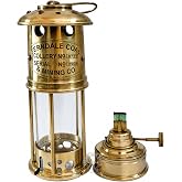 100% Working Brass 7" Miner Lamp Antique Maritime Ship Boat Oil Lantern Home Decor Gift