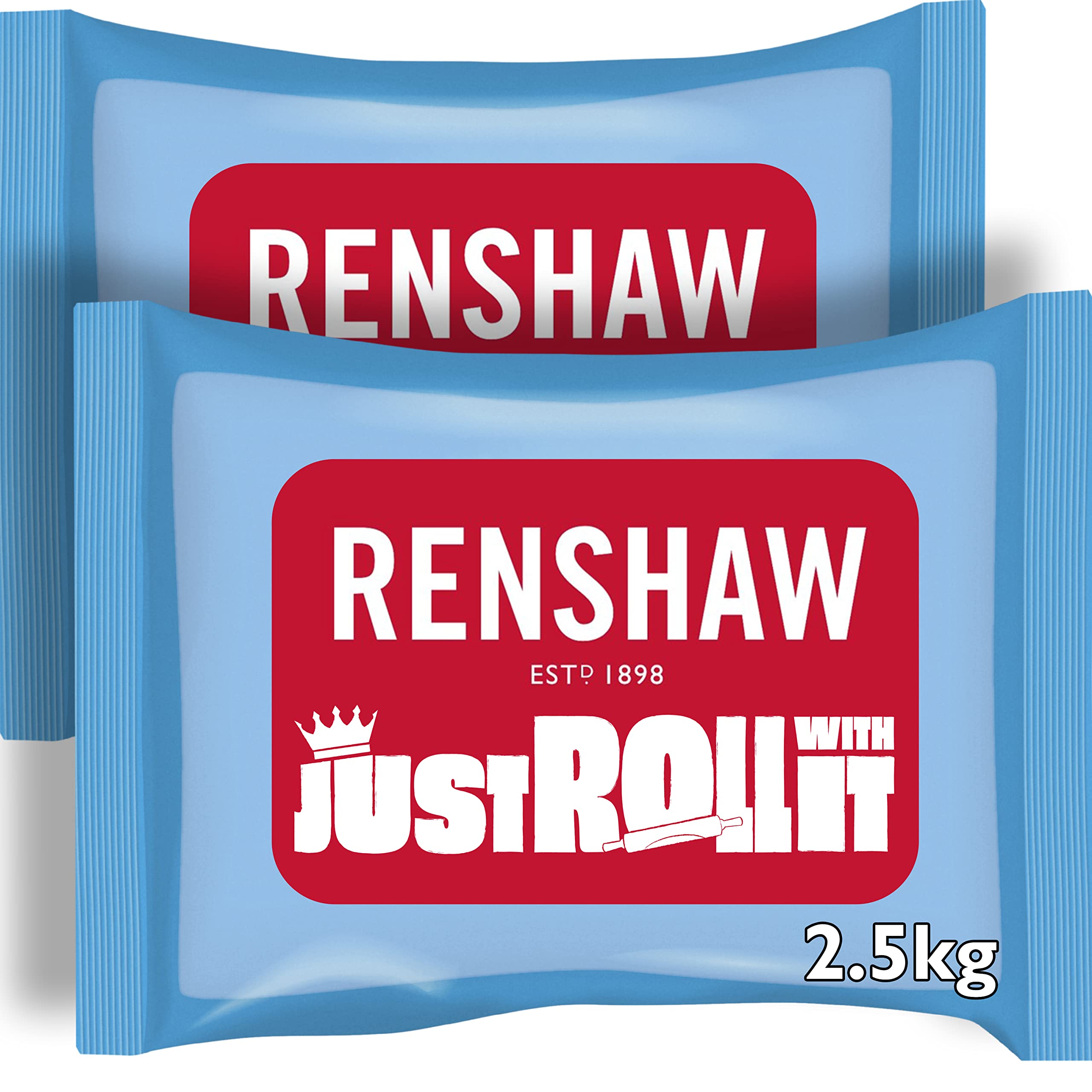 Renshaw Just Roll With It Fondant Icing - White, 2.5 kg (Pack of 2)